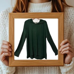 BOGO! Elegant Forest Green Women's Hooded Sweater